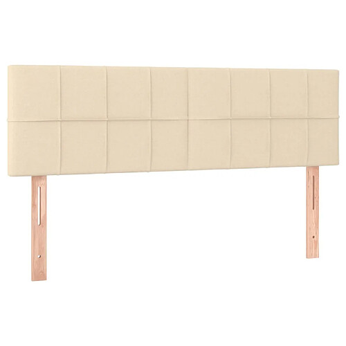 Maison Chic Lot de 2 Têtes de lit design pour chambre - Décoration de lit Crème 72x5x78/88 cm Tissu -MN21126