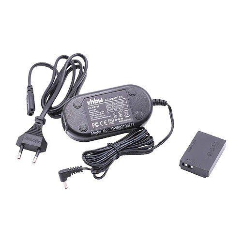 Vhbw Chargeur avec adaptateur secteur pour CANON EOS M, 100D, M200 remplace ACK-E12