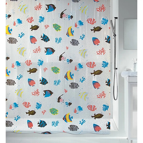 Spirella Rideau de douche PEVA FISH 180x200cm Multicolor