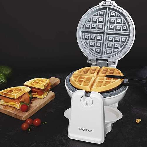 Cecotec gaufrier électrique pour 4 gaufres 1000W blanc