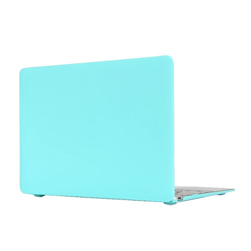 Wewoo Housse Étui bleu pour Macbook 12 pouces Boîtier de protection en plastique dur givré coloré