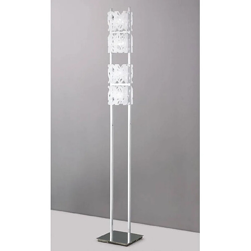 Luminaire Center Lampadaire Tokio 4 Ampoules G9, blanc brillant/chrome poli