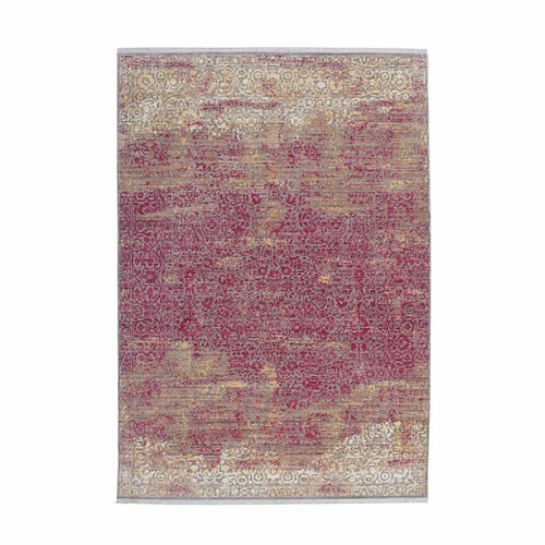 Paris Prix Tapis Vintage à Poils Courts Antigua Orange & Rouge 80 x 150 cm