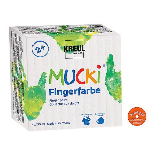 KREUL Gouache aux doigts 'MUCKI', 150 ml, kit de 4 ()