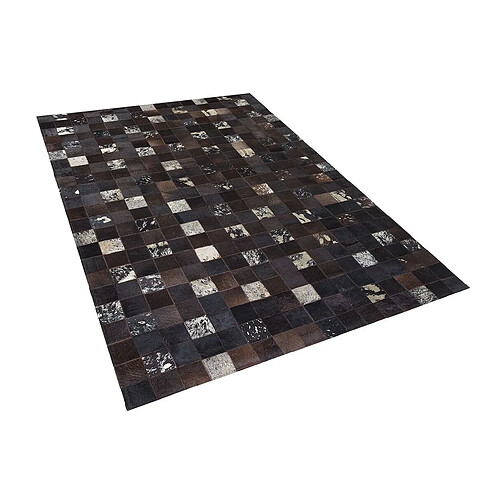 Beliani Tapis patchwork en peau 160 x 230 cm BANDIRMA