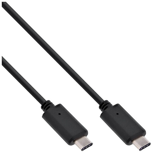 Câble InLine® USB 3.1, type C mâle / mâle, noir, 1 m