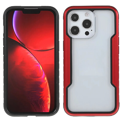 Coque en TPU + acrylique anti-chute, hybride noir/rouge pour votre Apple iPhone 13 Pro Max 6.7 pouces