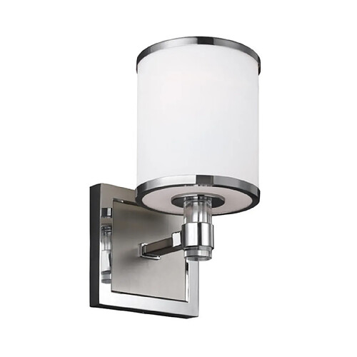 Elstead Lighting Applique murale Prospect Acier Nickel satiné, Chrome