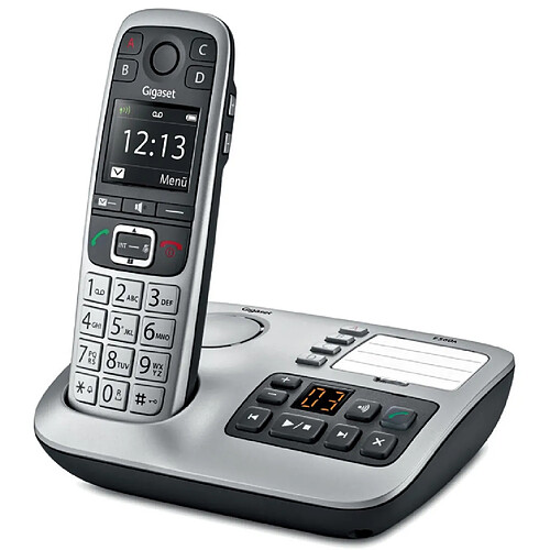 Téléphone sans fils dect noir/argent avec répondeur - e560a - GIGASET