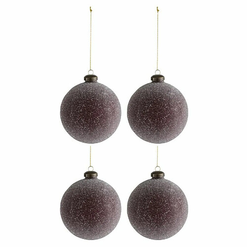 Paris Prix Lot de 4 Boules de Noël Perles 10cm Bordeaux