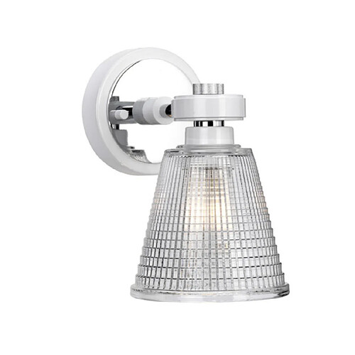 Elstead Lighting Applique murale Gunnislake Acier Blanc, Chrome poli