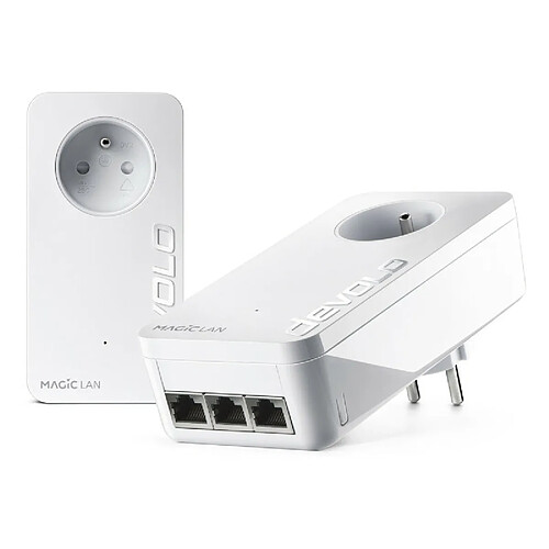 Devolo AG Kit de démarrage 2 adaptateurs CPL Devolo Magic 2 LAN triple 3 ports Ethernet