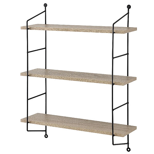 Étagère murale Visby avec 3 tablettes 48 x 15 x 64 cm Effet bois [en.casa]