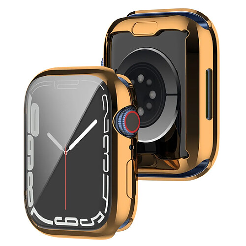 Coque en TPU électroplaqué, or rose pour votre Apple Watch Series 7 45mm