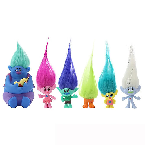 Universal 12pcs troll coquelicot charmant image jouet mini anime poupée modèle