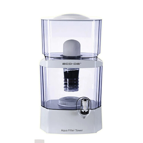 Eco-De ECODE® Tour d'eau purifiante, 8 systèmes de filtrage, filtre en céramique, charbon, tour de filtration Aqua Filter Tower ECO-3150