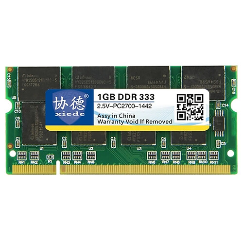 Wewoo Mémoire vive RAM DDR 333 MHz 1 Go Module de à compatibilité totale avec ordinateur portable