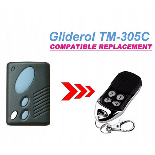 GUPBOO Télécommande Universelle de Rechange Gliderol TM-305C télécommande de remplacement de porte de garage ba