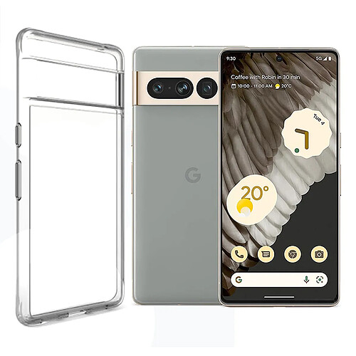 Coque de protection souple silicone transparente pour Google Pixel 7 Pro 5G 6.7" - Visiodirect -