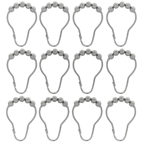 Rideaux de douche en acier inoxydable anneaux crochets rideau tiebacks set 12pcs autres