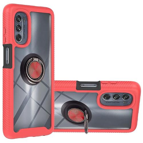 Coque en TPU anti-chute, 2-en-1 avec béquille pour votre Motorola Moto G62 5G - rouge