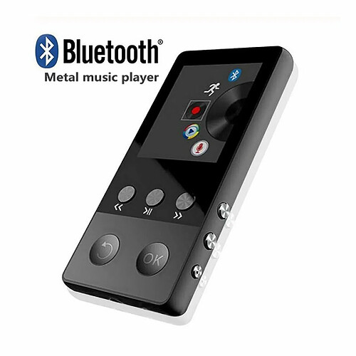 Sport Bluetooth Hifi Mp3 Mp4 Player Écran 1,8 Pouces Haut-Parleur Portable Radio Fm Enregistrement E-Book Walkman A5 Noir