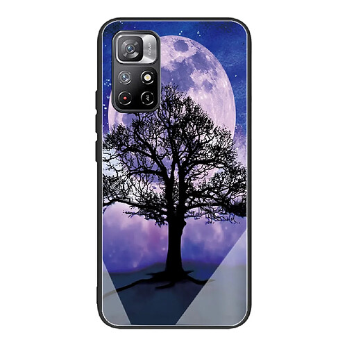 Coque en TPU anti-rayures arbre et lune pour votre Xiaomi Redmi Note 11/Poco M4 Pro 5G