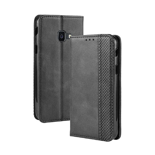 Wewoo Housse Coque Étui en cuir à boucle magnétique avec rétro pour Crazy Horse Texture horizontale Galaxy Xcover 4s / Xcover 4avec support et fentes cartes et cadre photo Noir