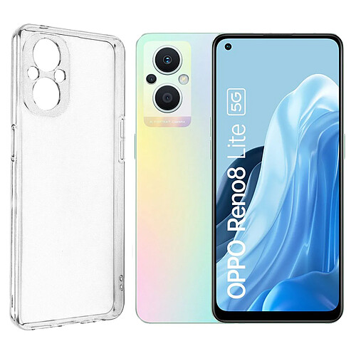 Visiodirect Coque de protection souple silicone transparente pour Oppo Reno 8 Lite 5G 6.43"