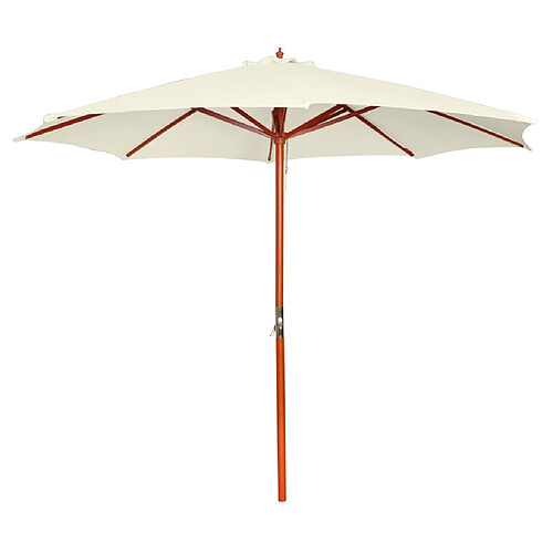 vidaXL Parasol 300x258 cm Blanc sable