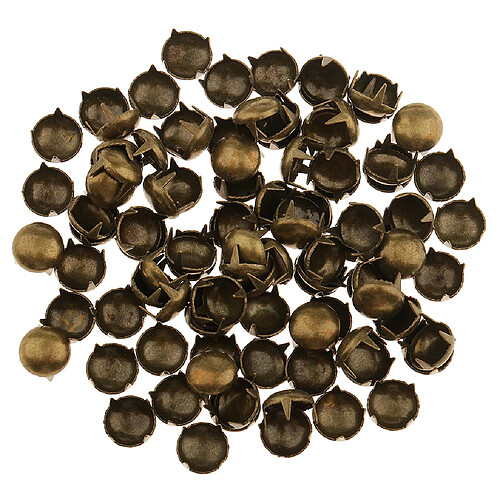 100pcs dôme rond pointes de rivet Spike taches pour vêtements chapeau sac artisanat bronze