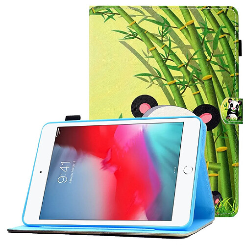 Etui en PU magnétique avec support et porte-cartes pour votre iPad Mini/Mini 2/3/4/mini (2019) 7.9 pouces - panda et bambou