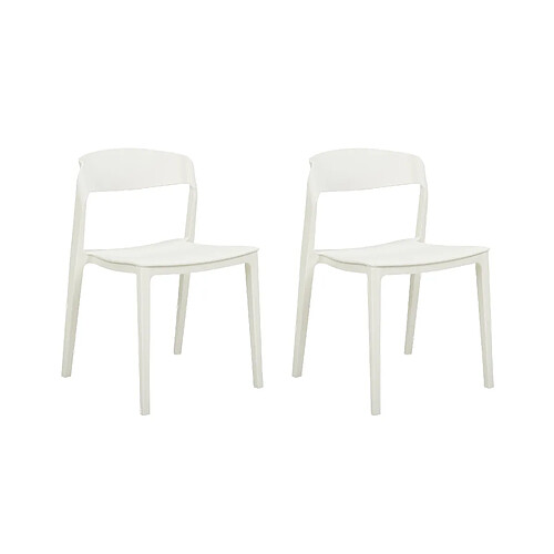 Beliani Chaise de salle à manger Set de 2 Blanc SOMERS