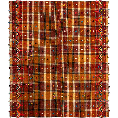 Vidal Tapis de laine 172x146 orange Jajim