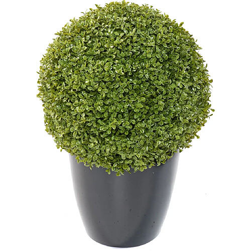 Pegane Plante artificielle haute gamme Spécial extérieur / Buis boule artificiel - Dim : H.44 x D.44 cm