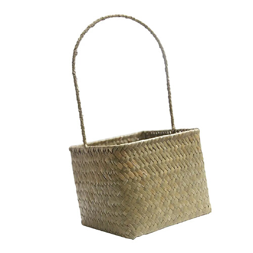 Seagrass Basket Ventre Porte-Jouets Plante Panier De Rangement Noir L