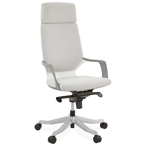 Alterego Fauteuil de bureau design 'BABEL' en tissu gris