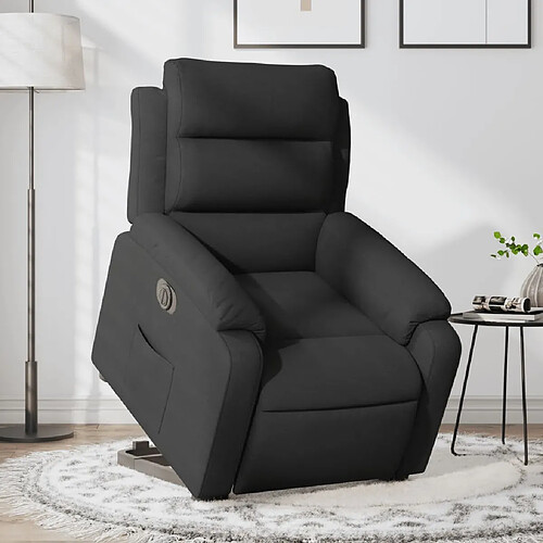 vidaXL Fauteuil inclinable électrique noir tissu