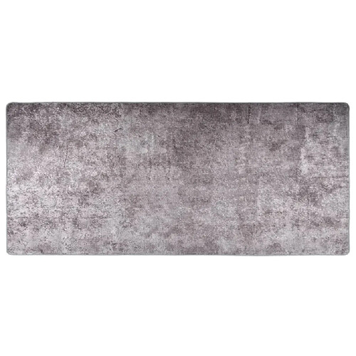 vidaXL Tapis lavable antidérapant 80x300 cm Gris