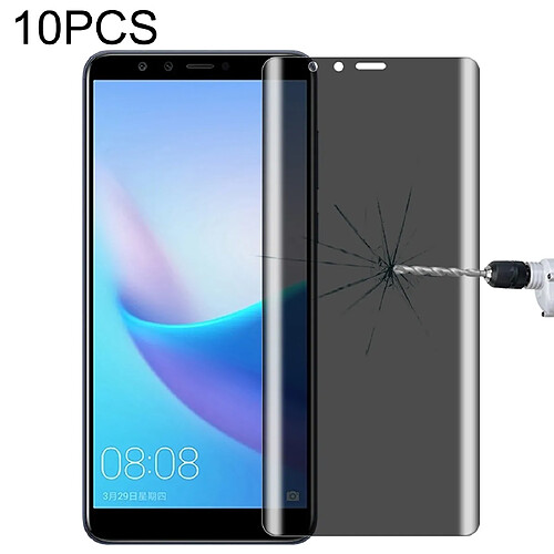 Wewoo Film de verre trempé Pour Huawei Honor 8 Plus 10 PCS 9H Protection d'écran anti-reflets de confidentialité