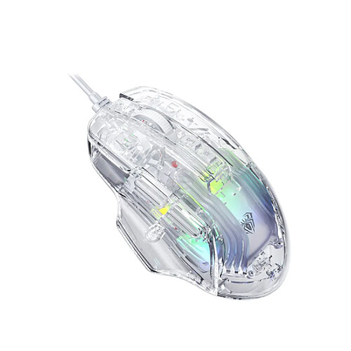 Souris optique de jeu filaire à rétroéclairage multicolore Aula S80 avec corps TRANSPARENT