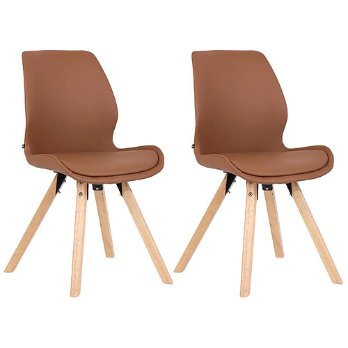 Non Lot de 2 chaises Luna simili cuir