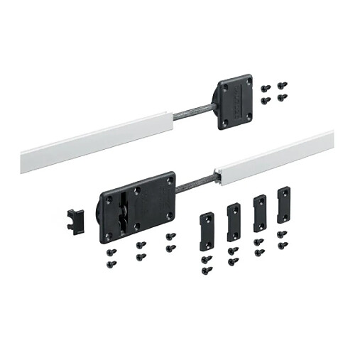 Hettich Kit raidisseurs pour portes coulissantes de meubles en aluminium pour façade maxi 2600 mm épaisseur de 16 à 25 mm