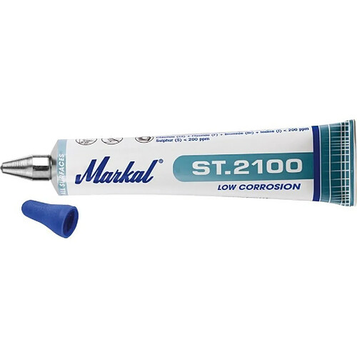 Markal Marqueur Security-Check Marqueur de peinture bleu