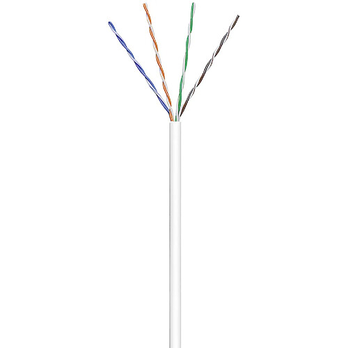 Goobay CAT 6 U/UTP 100m câble de réseau Blanc Cat6 U/UTP (UTP)