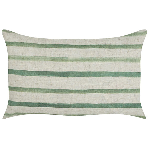 Beliani Coussin KAFRA 30 x 50 cm À rayure Vert