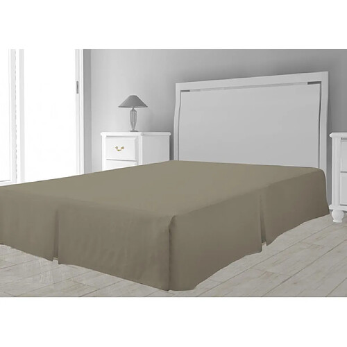 Soleil D'Ocre Cache sommier microfibre 90x190 cm taupe