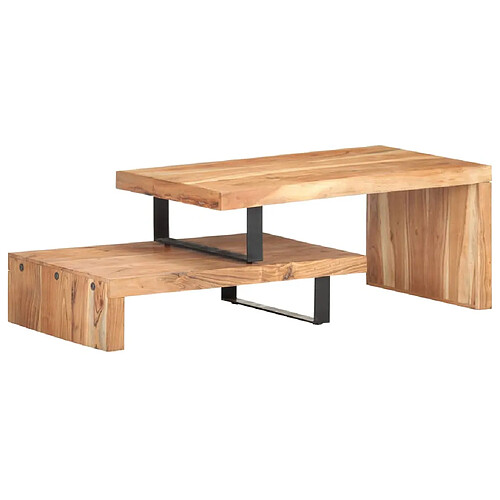 vidaXL Ensemble de 2 tables basses Bois d'acacia massif