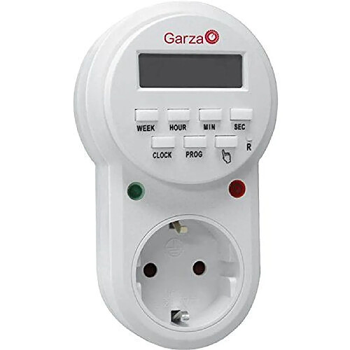 Garza 400602 Prise programmable numérique Blanc