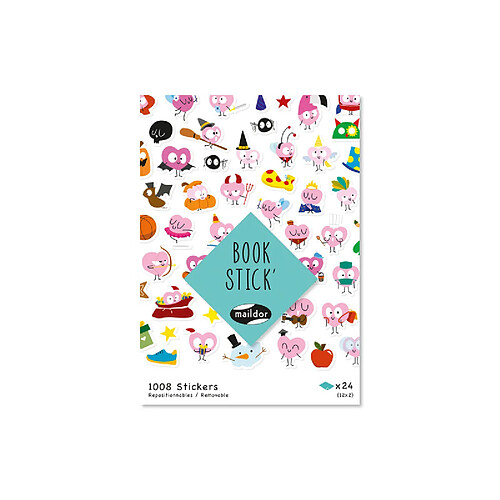 Ac-Deco Livre 24 planches de gommette - 14.8 x 21 cm - Love - Multicolore